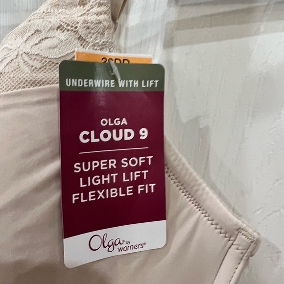 NWT Olga Cloud 9 Underwire Bra with Lace (38DD) - Picture 3 of 4